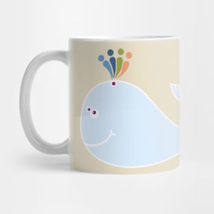 Rainbow whale Mug